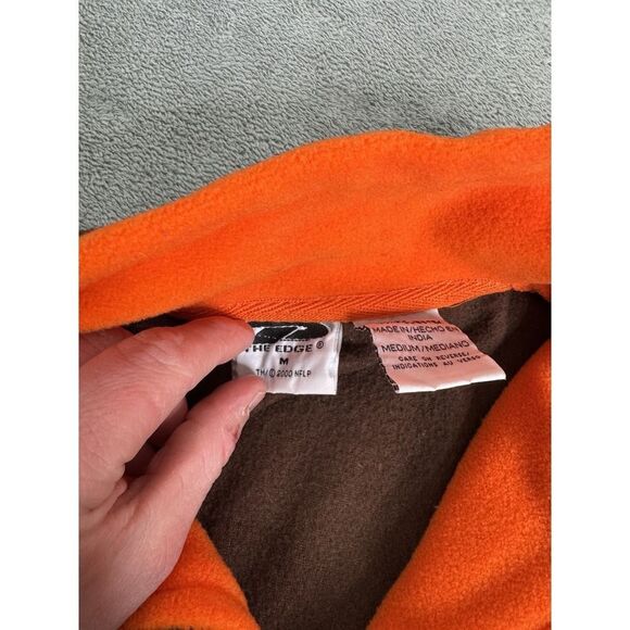 Vintage Cleveland Browns NFL 1/4 Zip Fleece Pullover Jacket Men's Size Medium - Picture 5 of 10